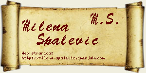 Milena Spalević vizit kartica